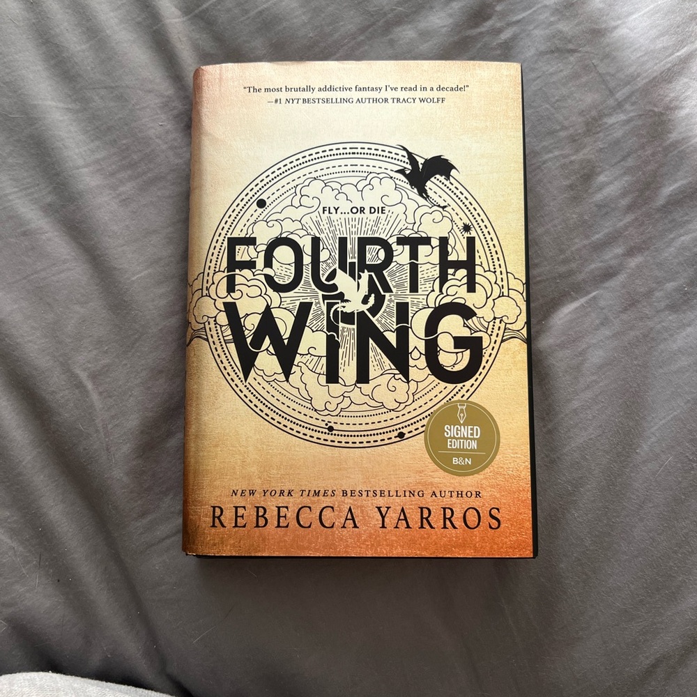 SIGNED Fourth Wing by Rebecca Yarros Hardcover